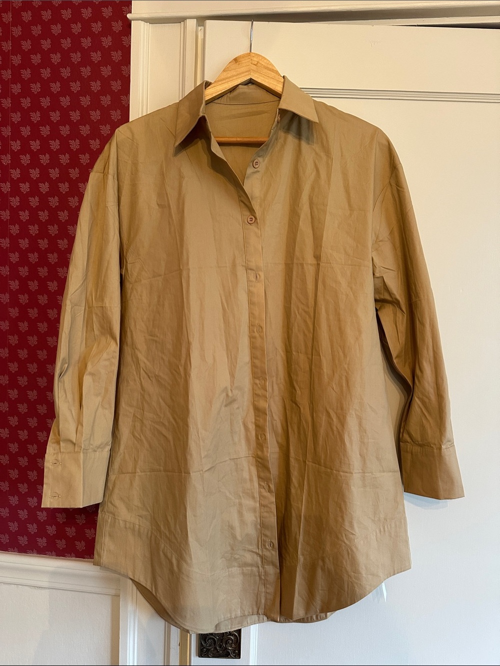 Women’s V Neck Button up Casual Shirt Dress